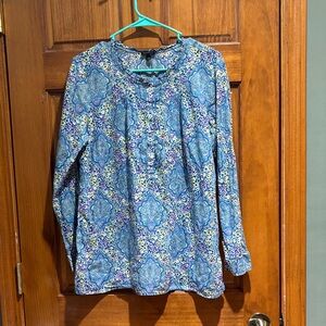 Talbots Multicolor Floral Blouse❤️